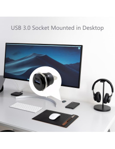 Adaptador USB 3.0 Macho a Hembra YiKaiEn, Impermeable y Duradero 2