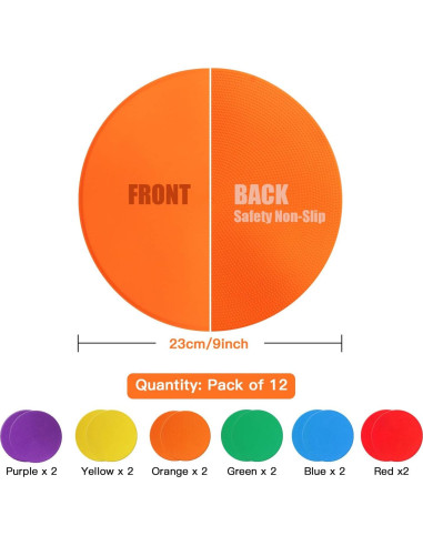 Marcadores de Puntos de Poliéster Emhumn 12 Pzas 9" Multicolor