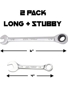 Juego de Llaves de Carraca Owl Tools 1/2" 2 Piezas 7" y 11.43 cm 2