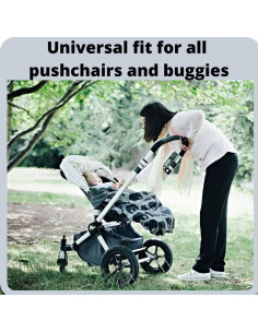 Funda Impermeable para Mochila o Cochecito BundleBean Elefante Gris 2