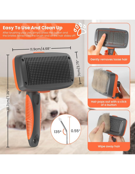 Cepillo Autolimpiante LION TAMER para Perros y Gatos Grande