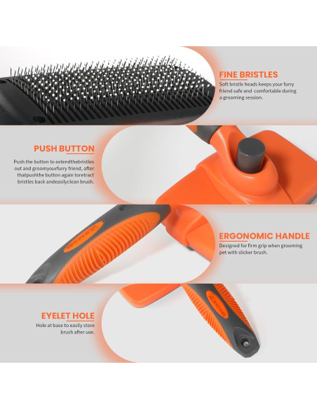 Cepillo Autolimpiante LION TAMER para Perros y Gatos Grande