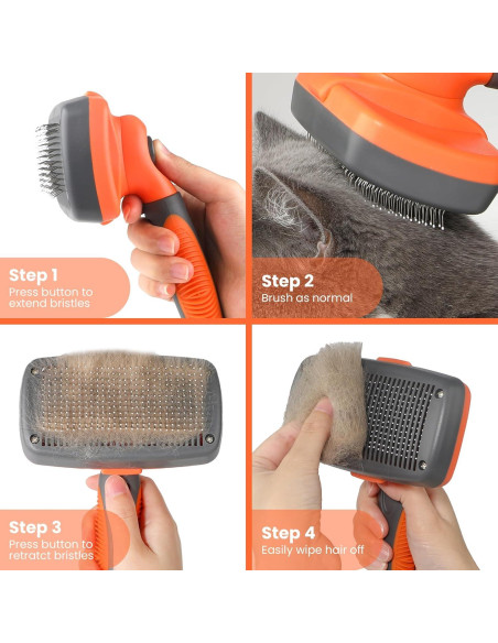 Cepillo Autolimpiante LION TAMER para Perros y Gatos Grande