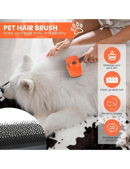 Cepillo Autolimpiante LION TAMER para Perros y Gatos Grande