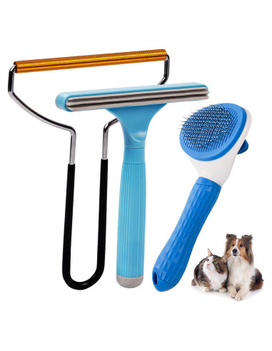 Removedor de Pelo de Mascotas 3 en 1 Analan Azul Cielo
