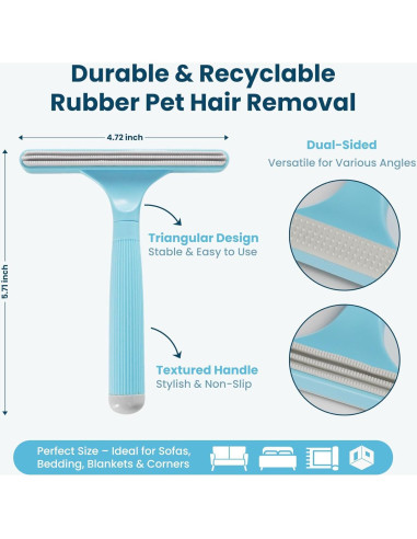 Removedor de Pelo de Mascotas 3 en 1 Analan Azul Cielo