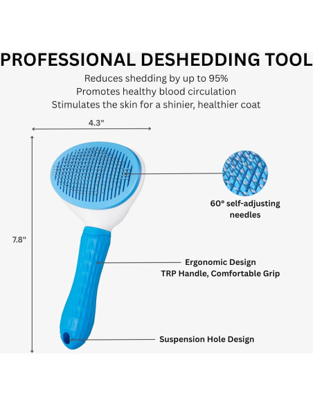 Cepillo Autolimpiante AIXIN para Gatos y Perros - 20cm