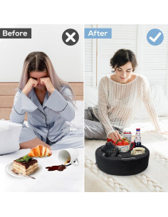 Cojín Soporte para Tazas FDMGEL Negro - Previene Derrames 2