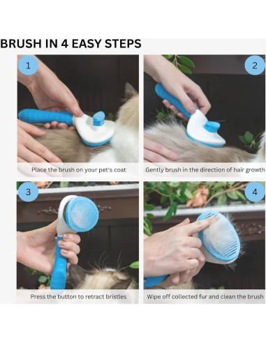 Cepillo Autolimpiante AIXIN para Gatos y Perros - 20cm