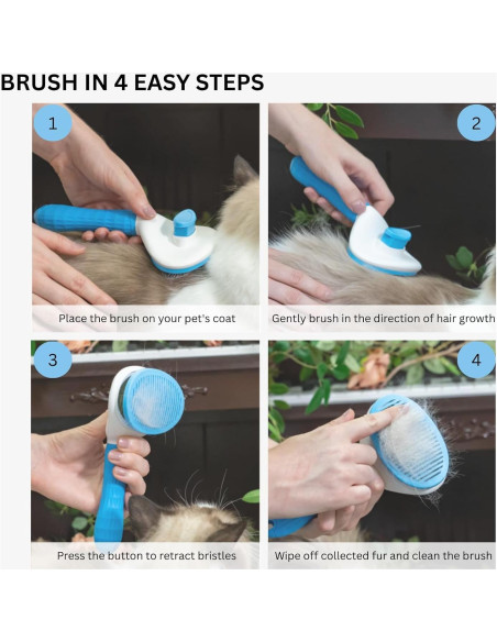 Cepillo Autolimpiante AIXIN para Gatos y Perros - 20cm