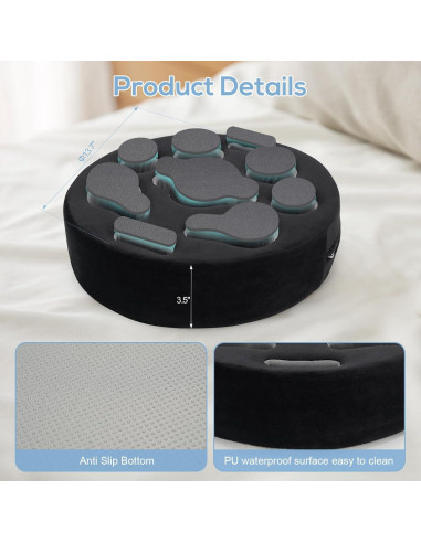 Cojín Soporte para Tazas FDMGEL Negro - Previene Derrames