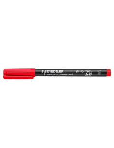 Marcadores Permanentes Staedtler Lumocolor 0.4mm Rojo - Paquete de 10