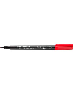 Marcadores Permanentes Staedtler Lumocolor 0.4mm Rojo - Paquete de 10 2