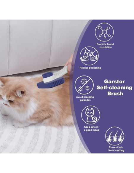 Cepillo para Gatos Garstor Azul Oscuro - Pelo Largo y Corto Cepillo para Gatos Garstor Azul Oscuro - Pelo Largo y Corto
