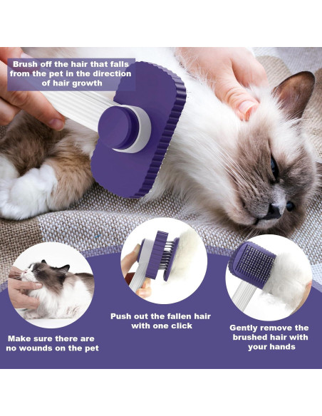 Cepillo para Gatos Garstor Azul Oscuro - Pelo Largo y Corto Cepillo para Gatos Garstor Azul Oscuro - Pelo Largo y Corto