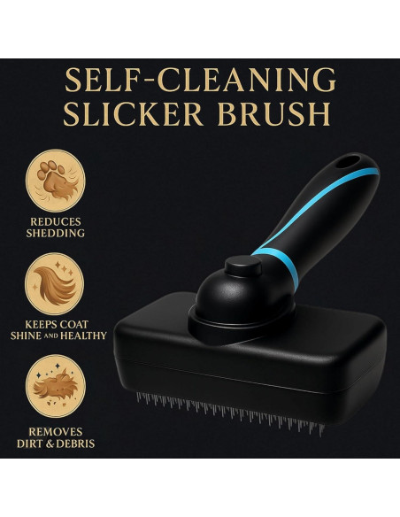 Cepillo Autolimpiante Richpet para Perros y Gatos - Grande
