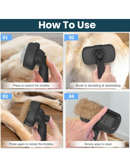 Cepillo Autolimpiante Richpet para Perros y Gatos - Grande