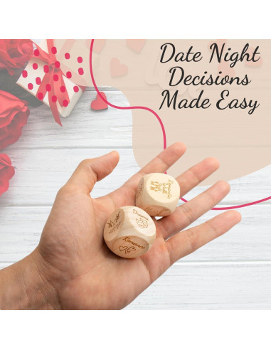 Juego de Dados de Citas de Lujo - Wood Enchantments - 5 Dados