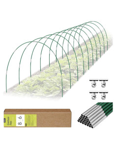 Kits de Arcos de Jardín Rifny 60 Piezas 2.44m Soporte Verde