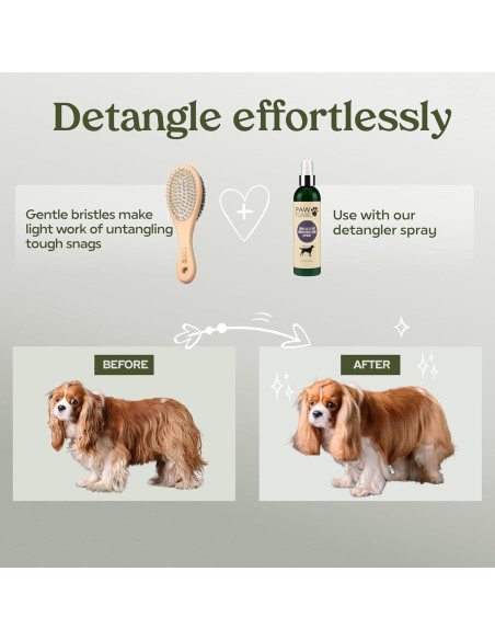 Cepillo 2-en-1 Pawfume para Gatos y Perros - Mango de Madera