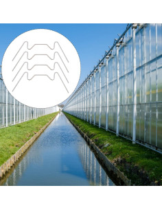 25 Clips de Acristalamiento Housoutil Acero Inoxidable 7.5x3.4cm 2