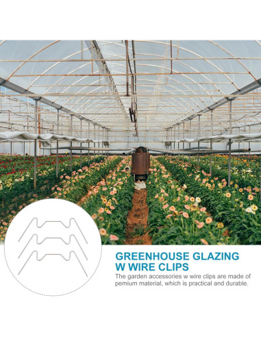 25 Clips de Acristalamiento Housoutil Acero Inoxidable 7.5x3.4cm