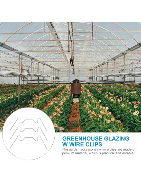 25 Clips de Acristalamiento Housoutil Acero Inoxidable 7.5x3.4cm