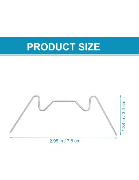 25 Clips de Acristalamiento Housoutil Acero Inoxidable 7.5x3.4cm