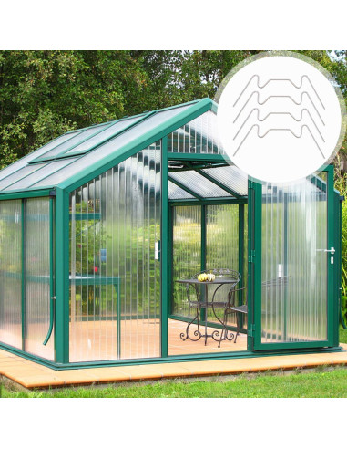 25 Clips de Acristalamiento Housoutil Acero Inoxidable 7.5x3.4cm