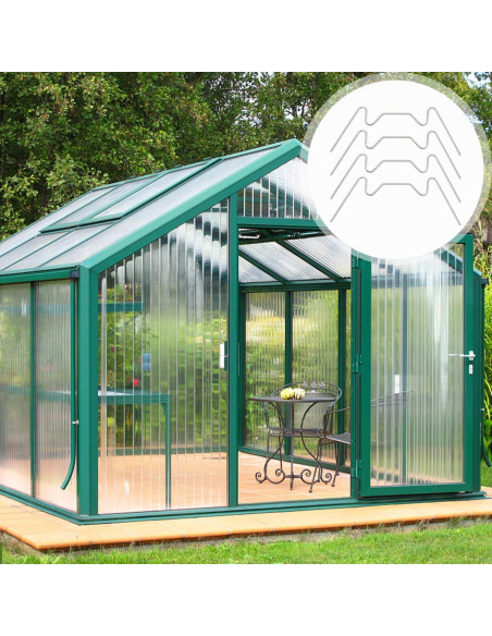 25 Clips de Acristalamiento Housoutil Acero Inoxidable 7.5x3.4cm