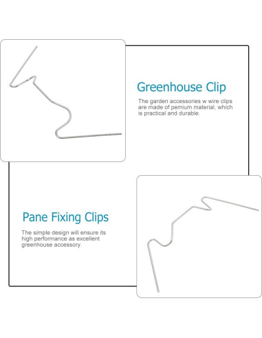 25 Clips de Acristalamiento Housoutil Acero Inoxidable 7.5x3.4cm