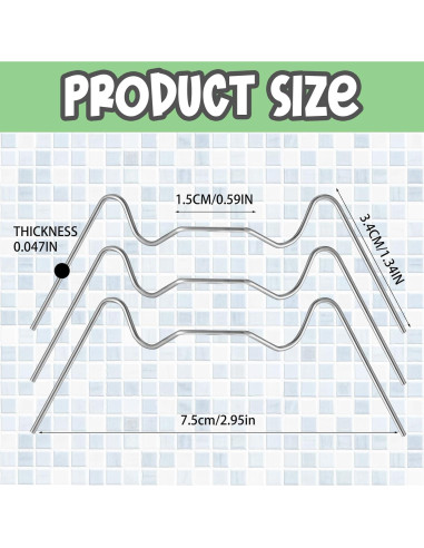300 Clips de Acero Inoxidable Tipo W para Invernadero Yaocom