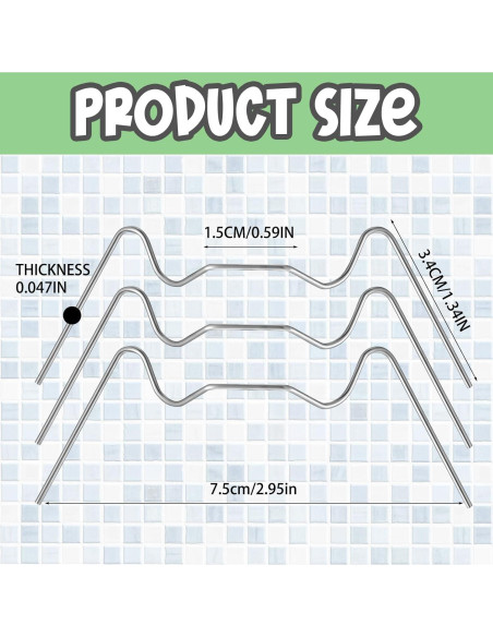 300 Clips de Acero Inoxidable Tipo W para Invernadero Yaocom
