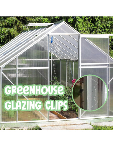 300 Clips de Acero Inoxidable Tipo W para Invernadero Yaocom
