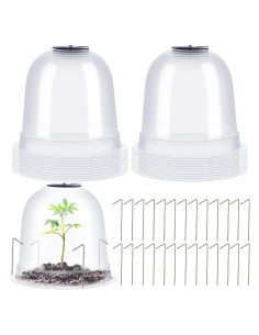 Juego de 20 Domos de Protección para Plantas Zopeal 19.5cm
