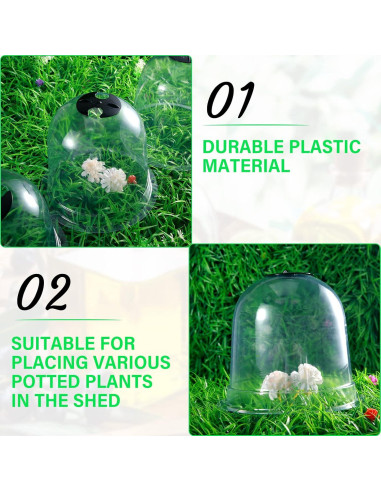 Juego de 20 Domos de Protección para Plantas Zopeal 19.5cm