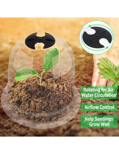 Juego de 20 Domos de Protección para Plantas Zopeal 19.5cm