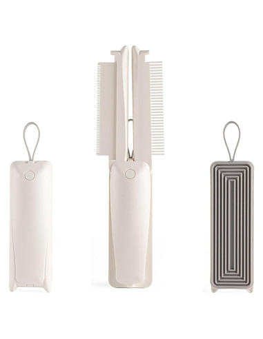 Cepillo Autolimpiante Slicker Soghot para Perros y Gatos Blanco