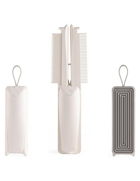 Cepillo Autolimpiante Slicker Soghot para Perros y Gatos Blanco