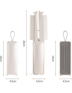 Cepillo Autolimpiante Slicker Soghot para Perros y Gatos Blanco 2