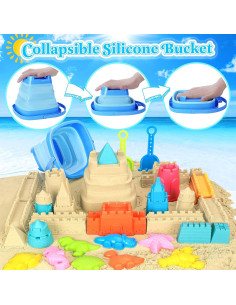 Juego de Juguetes de Playa Plegables RACPNEL 22 PCS para Niños 2