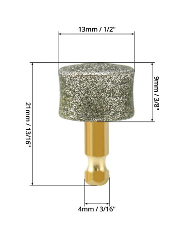 Cabezal de Repuesto para Amoladora de Uñas QWORK - 10 Piezas Diamante
