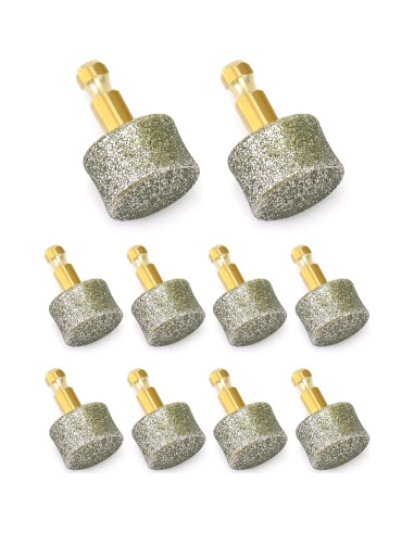 Cabezal de Repuesto para Amoladora de Uñas QWORK - 10 Piezas Diamante