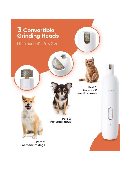 Amoladora de Uñas para Mascotas Loomla VC051498US 2 Velocidades