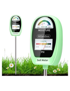 Medidor de Suelo 2 en 1 AiGerdinn - pH y Humedad - VerdeBebé