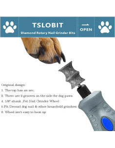 Rueda de Amoladora de Uñas de Perro Dremel Diamante 1/8" 2