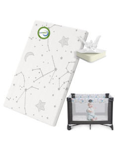 Colchón YENING para Pack and Play 96.5x66x2.5 cm CertiPUR