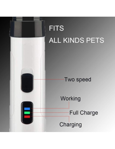 Mina de Uñas para Mascotas Naturesky - Inalámbrica, 2 Velocidades