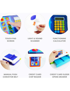 Registradora de Dinero Boley 1258A con Calculadora y Comida 2