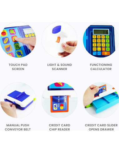 Registradora de Dinero Boley 1258A con Calculadora y Comida